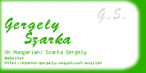 gergely szarka business card